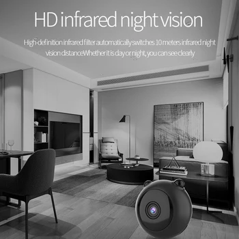 1080P HD Wifi Mini Cámara de Vigilancia Inalámbrica de INFRARROJOS de Visión Nocturna por Infrarrojos de Detección de Movimiento de la Cámara IP de Seguridad para el Hogar Pequeños Cam