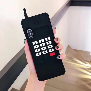 Retro 3D Teléfono Celular Suave de la Cubierta de Silicona para el iPhone 11 pro Xs Max Xr X Caso de la Protección de Coque para el Iphone 7 6 6S SE 2020 8 Plus