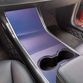 La Consola central Envoltura de ABS de la Cubierta de la Consola de la Decoración Interior del equipo de Envoltura Para el Tesla Model 3