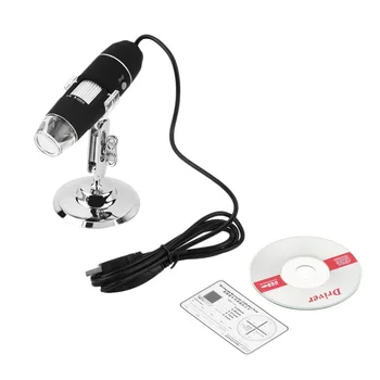 8LED Microscopio USB 1000X Cámara Digital de Microscopio Trinocular Para Electronica Biologico de Soldadura Estativo Microscop