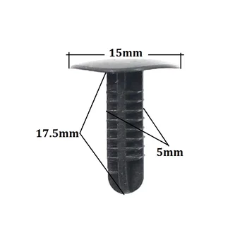 100Pcs 5 mm, Agujero Pequeño Remache en el Techo del Coche Tronco de Aislamiento de Algodón Escudo de Retención Sujetador Clip