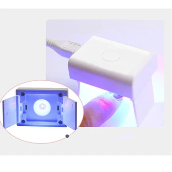 Mini Clavo de la Lámpara USB Portátil de Temporización de Uñas de Gel Curado de Luz de la Lámpara del Arte del Clavo de la Máquina Profesional de la Manicura de la Lámpara Para el Dedo & Uñas de los pies
