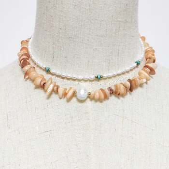 2020 arte de diseño de collar de perlas delicadas mall pentagrama colgante gargantilla de las mujeres de moda salvaje cuello de accesorios de agua dulce de la pera de la joyería