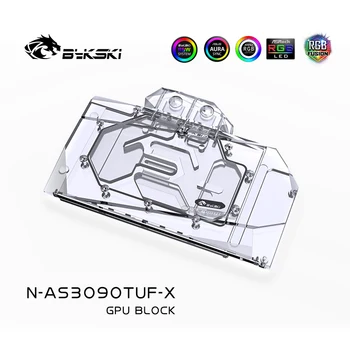 Bykski N-AS3090TUF-X GPU de Enfriamiento de Agua en Bloque Para ASUS TUF RTX3090/3080 de JUEGO de la Tarjeta Gráfica,VGA Cooler de 12V de 4 PINES RGB/5V 3 PATILLAS ARGB