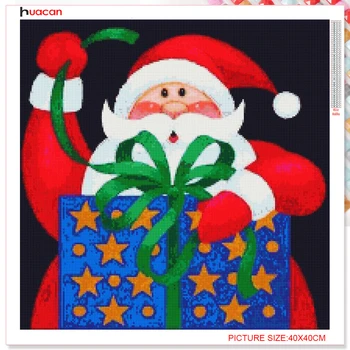 Huacan 5D BRICOLAJE Diamante Pintura de Navidad de Santa Claus Bordado de punto de Cruz de la Venta de la Nueva Llegada de Decoración para el Hogar Diamante Arte Lleno de Perforación