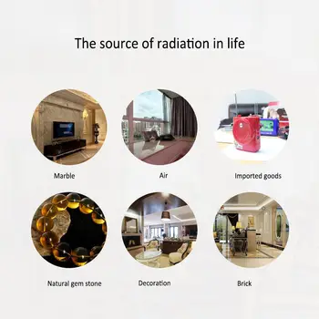 FS2011 Detector de Radiación Inteligente Medición Precisa de la Máquina de la Ión Negativo de la Radiación Nuclear Sustancia Radiactiva Detector de