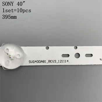 10piece/lote 395mm de la Retroiluminación LED de la Lámpara de la tira de 5leds para Sony de 40 pulgadas de TV KLV-40R470A SVG400A81 REV3 121114 S400H1LCD-1