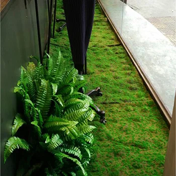 1 pc de Césped Artificial Tapete de Césped de Simulación de la Planta de Musgo Falso 100*100cm Para el Patio Arte de la Pared Verde Jardín de la Fiesta de la Boda Decoración del Hogar