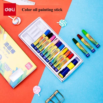 Deli 72050 Color pasteles de aceite paiting color de barra crayón de color lápices de dibujo lápices estudiante de niños de 12 a 36 colores opcionales