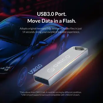 ORICO de Metal Unidad Flash USB USB3.0 128 GB 64 GB 32 GB 16 GB Flash Memory Stick Pen drive USB Impermeable del Metal de memoria usb cel