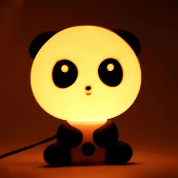 Bebé lindo de Noche LED Luz de ABS Bebé Durmiendo Lámpara de dibujos animados Panda de Decoración para el Hogar Lámpara de Mesa de Regalo de Navidad 21 * 19 * 25.5 cm * 4