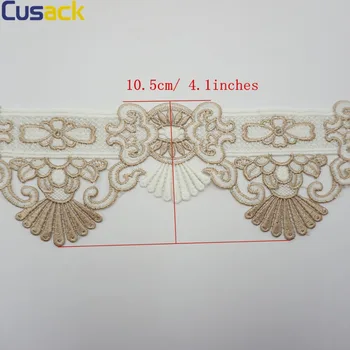 Cusack 2 yardas 12 cm de Encaje de la Cinta de ajuste para el Traje de Fundas de Sofá Textiles para el Hogar Adornos Apliques DIY Costura de la Tela de Encaje de Poliéster