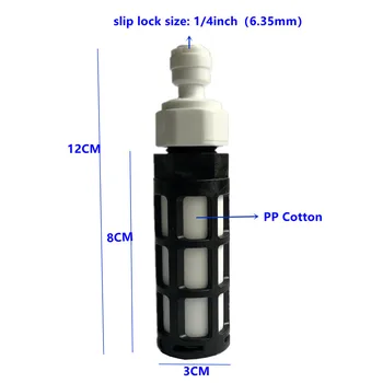 S068 Pack 1pcs mini filtro de 3 cm*12 cm de agua filtro en línea de auto-cabeza de succión filtro de entrada de agua de niebla de la bomba
