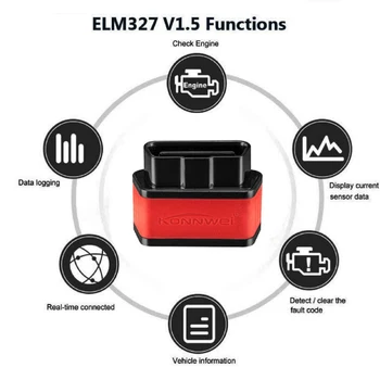 ELM327 WIFI Auto Diagnóstico Escáner Automotivo ODB 2 Autoscanner ™ KW903 ELM 327 Wi-fi OBD2 Bluetooth Adaptador Para Iphone Android