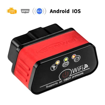 ELM327 WIFI Auto Diagnóstico Escáner Automotivo ODB 2 Autoscanner ™ KW903 ELM 327 Wi-fi OBD2 Bluetooth Adaptador Para Iphone Android