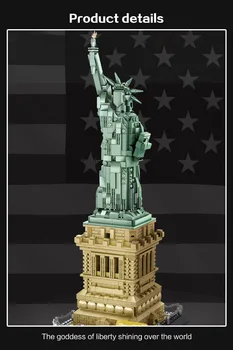 WANGE 1577Pcs Estatua De la Libertad Bloques de Construcción Famosos del Mundo de la Arquitectura Modelo Technic Educativos Juguetes DIY Regalos Para Niños