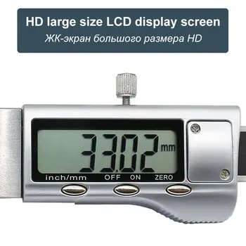 De Acero inoxidable Digital Medidor de Profundidad LCD de Alta Precisión Calibrador del Neumático Profundidad de Detección de la Regla de 0-25 mm Medidor de Espesor de Herramientas de Profundidad
