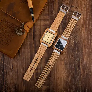 Relojes para hombre WOODME Madera Mens Relojes de Marca de Lujo de Bambú hecha a Mano Reloj de Cuarzo para los Regalos de Cumpleaños de Hombre Reloj de Dropshipping