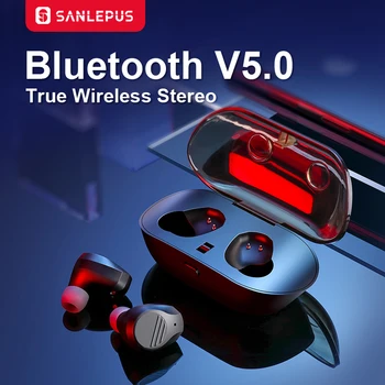SANLEPUS Bluetooth Auriculares Auriculares Inalámbricos Deportes Auriculares TWS 5.0 de alta fidelidad Estéreo de Auriculares Con Micrófono Para Android xiaomi apple