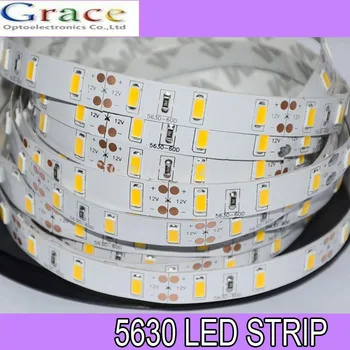 5m 300 LED 5630 SMD 12V luz flexible de 60 led/m,tira de LED, blanco/blanco cálido/Blanco Natural