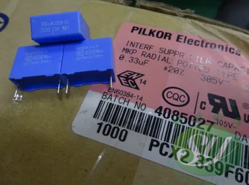 50PCS NUEVO BC PILKOR MKP339 de 0.33 uf/305vac P15MM azul condensador de película VISHAY 334/305VAC mkp 339 330nf u33 334 305vac de 0.33 uf