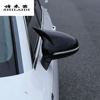 Coche estilo de fibra de Carbono para Audi A4 B9 A5 S5 S4 espejo retrovisor del marco de la puerta de Cuerno de la decoración de la Cubierta de Pegatinas de Recorte de accesorios de Automóviles