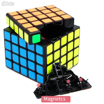 Shengshou Señor M 5x5x5 Magnético Cubo 5x5 Mrm Velocidad Cubo Mágico Imán de Posicionamiento Cubo Magico 5*5 Imanes Cubo Negro Juego de Puzzle