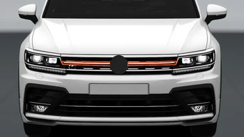 Coche de la Parrilla delantera de la Cubierta de ajuste Para el Volkswagen VW Tiguan 2017 MK2 de los Accesorios del Coche Exterior de coche de estilo de la decoración de Recorte C439