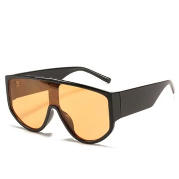 De gran tamaño Cuadrado de Una Pieza de Gafas de sol de las Mujeres De 2020 Marca de Lujo Diseñador Retro Gran Marco de Gafas de Sol de los Hombres de Piernas Amplia Tonos UV400