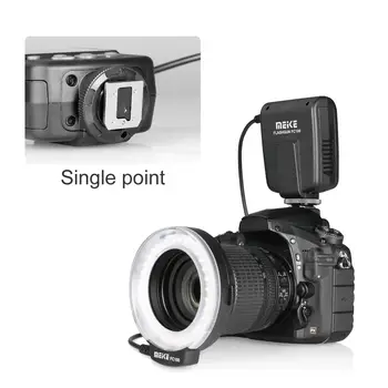 Meike FC-100 FC100 Manual de LED Macro Anillo de Luz de Flash con 7 Anillo Adaptador para Canon Nikon Olympus Digital Pentax DSLR Cámar