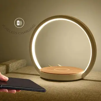 Moderna lámpara de mesa led para el dormitorio teléfono de la célula de carga inalámbrica de la mesilla de noche, las luces de la sala plegable lámparas de escritorio decoración