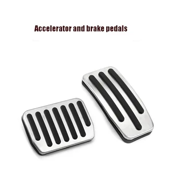 FCXvenle de la Aleación de Aluminio de Coches de Pedal Cubre Pastillas de Freno Resto del pedal del acelerador Proteger la Cubierta para el Tesla Model 3 Accesorios