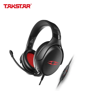 Takstar REVOLOTEAN Gaming Headset Estéreo por Encima de la Oreja conexión de Cable de Auriculares con Micrófono Desmontable para PC, PS4™ mobile equipo Gamer