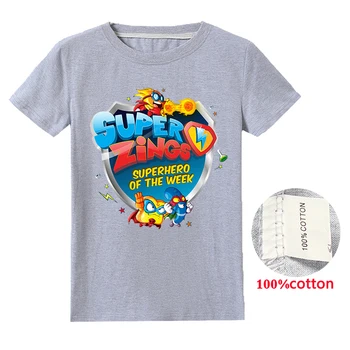 Nueva Moda Lindo Super Molestias Niños de la Ropa Del Bebé de la Historieta Zing Camiseta de los Niños de las Niñas de los Niños de Corta Sleve T-shirt Camisetas Mujer