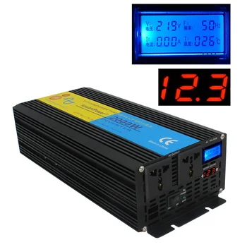 4000W Pico de salida/Home LCD inversor de onda senoidal pura 12V CC/24V CA 220V-240VCharger & UPS,Silencioso y Rápido de Carga del Inversor