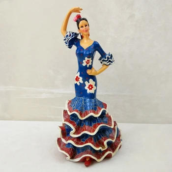 Nueva Artesanales Pintados Bailarina De Flamenco De Resina, Artesanías Creativas Casa Decortion Turismo De Recuerdos