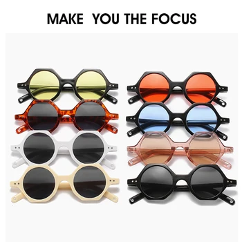 LongKeeper Moda Polígono de Gafas de sol de las Mujeres de la Marca del Diseñador de Hexágono Pequeño Gafas de Sol de Mujer de la Vendimia de Viajes Gafas UV400 Oculos