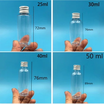 10 ml 20 ml 30 ml 40 ml 50 ml 60 ml 100 ml 120 ml Botella de Plástico Vacía de Agua de reposición de la Loción de la Crema de Viaje Cosméticos Contenedor de Envío Gratis