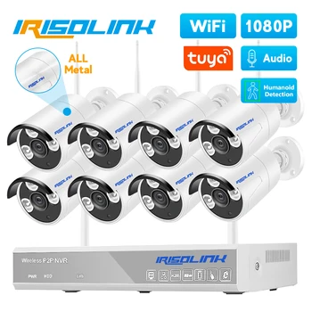 Irisolink la Cámara de Seguridad Inalámbrica del Sistema NVR de 8 canales de grabación de Audio 1080P de la Cámara IP de la visión nocturna Tuya Wifi Sistema de Video Vigilancia