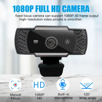 Full HD 1080P de la Moda de Alta Definición de Vídeo Llamadas en Línea de la Web Cam PC de Escritorio Video Llamada Cámara Webcam con Micrófono Mic