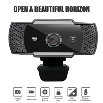 Full HD 1080P de la Moda de Alta Definición de Vídeo Llamadas en Línea de la Web Cam PC de Escritorio Video Llamada Cámara Webcam con Micrófono Mic