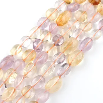 Naturales Mezclados de Cristal de Cuarzo de 8-10MM Suelto Espaciador de Piedra Irregular Perlas para la Joyería de Bricolaje Pulsera del Collar de la Mayorista de 15