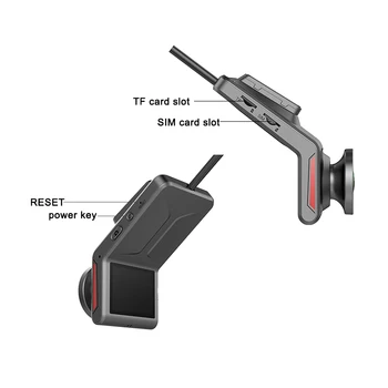 WEBCAM 4G WiFi oculta DVR del Coche dash Cam GPS Logger FHD1080P Auto Grabadora de vídeo de Apoyo a Vivir de Monitoreo Remoto con Cámara Trasera