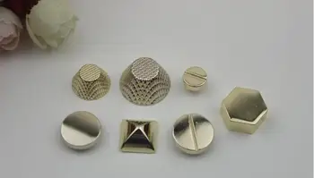 (20 PCS/lot) en la parte inferior de la bricolaje hardware de la galjanoplastia de procesamiento de cuero bolsos de mano grilletes remaches accesorios de decoración