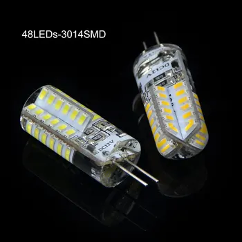 10Pcs Mini G4 Bombillas de luz LED 3014 SMD 2835 24/48leds 12V DC / AC Sustituir a 20W 30W lámpara del Halógeno Para la iluminación de la lámpara de interior