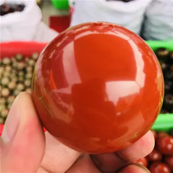 40-80mm natural jaspe rojo de cristal de cuarzo esfera de cristal bola de curación