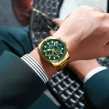 Recompensa NUEVOS Relojes de los Hombres de Acero Inoxidable Banda de Cuarzo reloj de Pulsera Militar Impermeable Cronógrafo Reloj de Moda Masculina Reloj Deportivo
