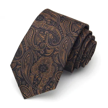 Negocio Nuevo Corbata Para los Hombres de Alta Calidad de la Moda Causal de 7CM de Corbata de Caballero Clásico Vestido de Traje de Corbata Con Caja de Regalo
