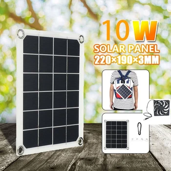 El Panel Solar de Ventilador de Escape, 5V10W Impermeable Solar de Escape Ventilador, Portátil Ventilador de Escape para vehículos recreativos, Invernaderos, Casas de Mascotas
