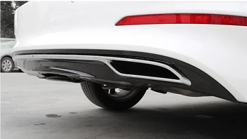 Para el Elantra alerón Trasero ABS Difusor del Parachoques Trasero Parachoques Protector Para Hyundai Elantra Después de cromo lip spoiler trasero de 2017